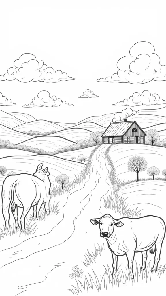 countryside coloring pages